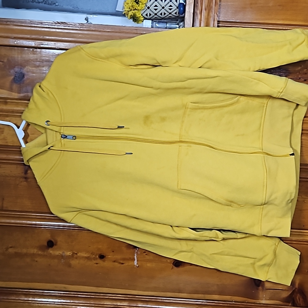 Amazon Essentials Plain Yellow Zip Up Hoodie